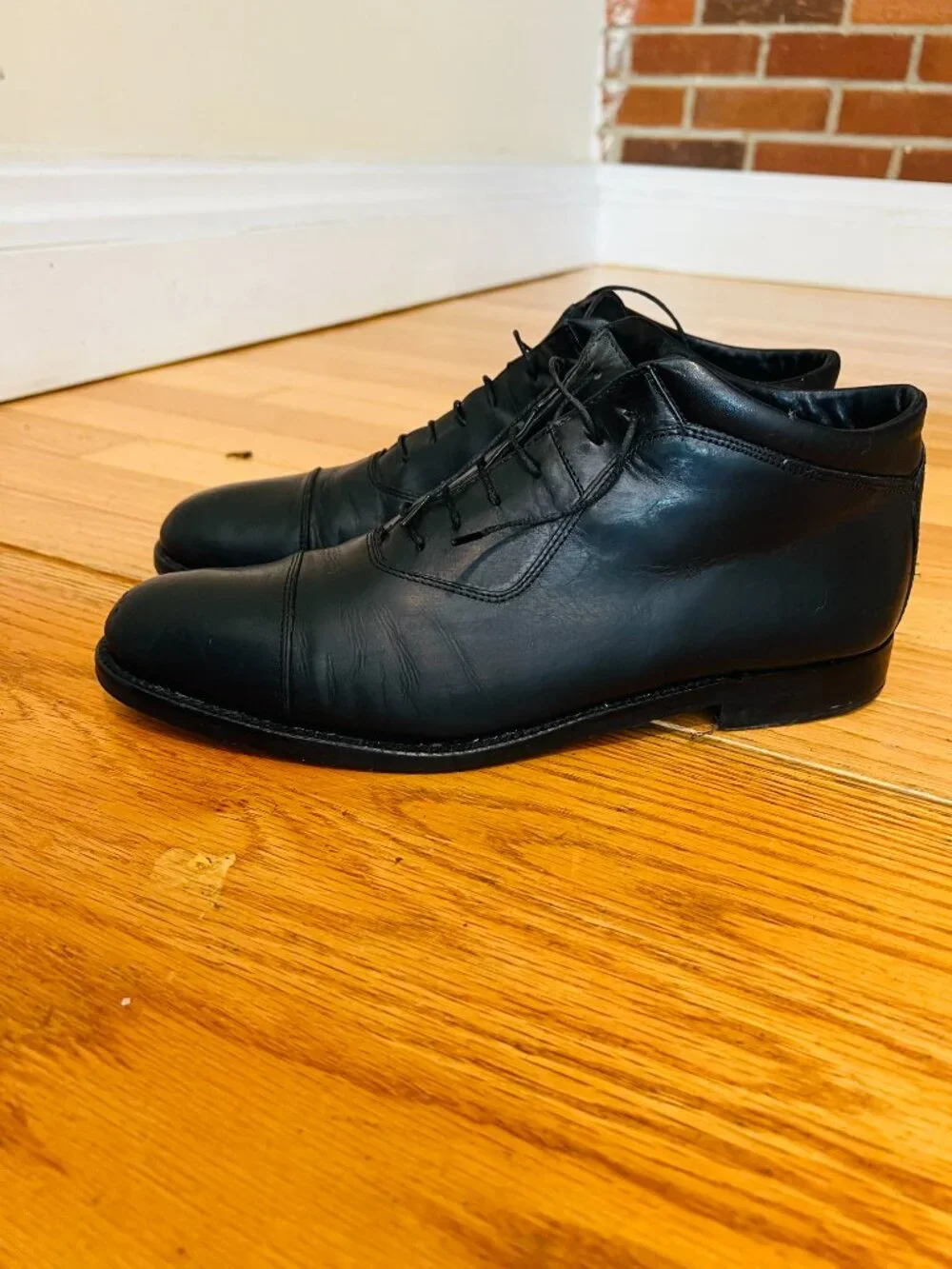 Domani Made In Italy By Johnston & Murphy black Calfskin Ankle-boot Size 9.5 M